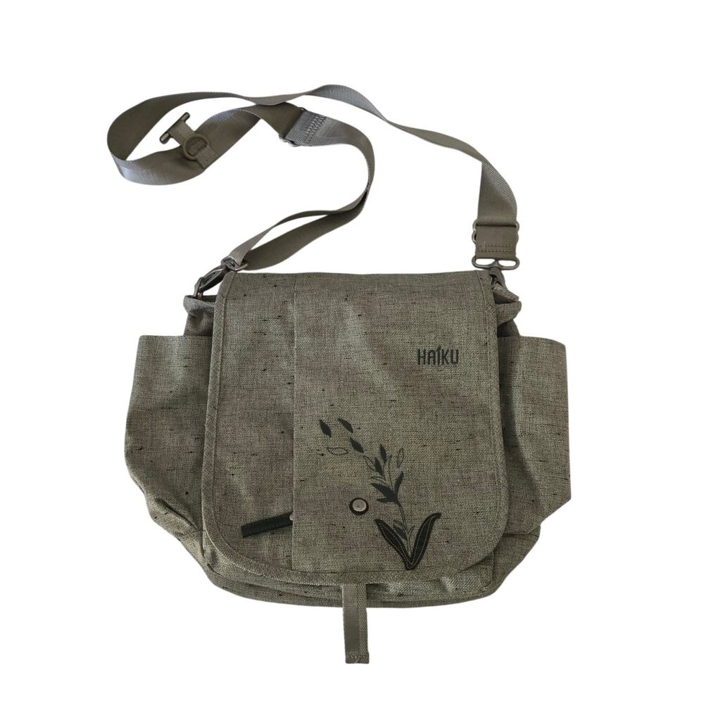 Haiku To Go Convertible Bag Eco-Friendly Messenger Style Crossbody Purse Green